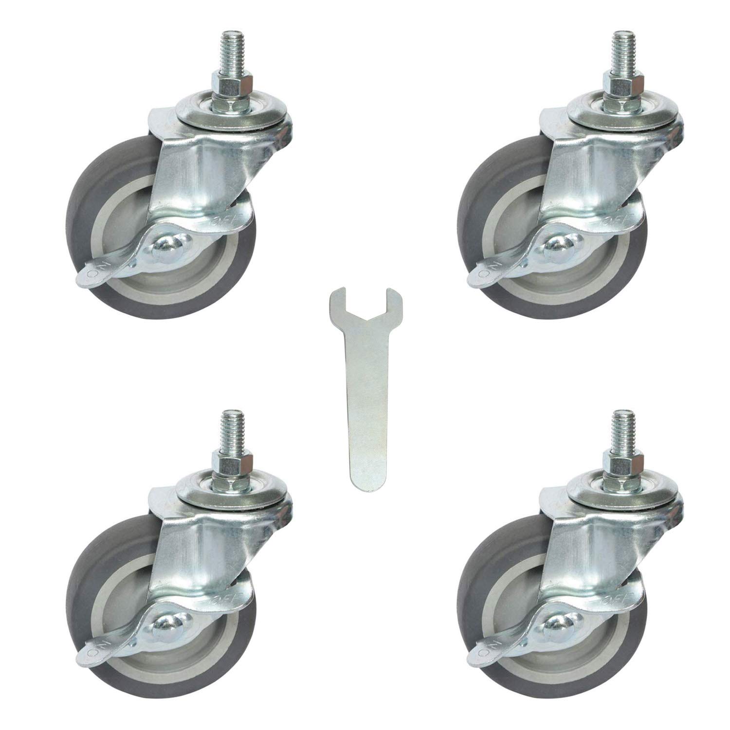 4 x Heavy Duty 50mm Rubber Swivel Castor Wheels Trolley Furniture Caster 320KG 4 x Heavy Duty 50mm Rubber Swivel Castor Wheels Trolley Furniture Caster 320KG
