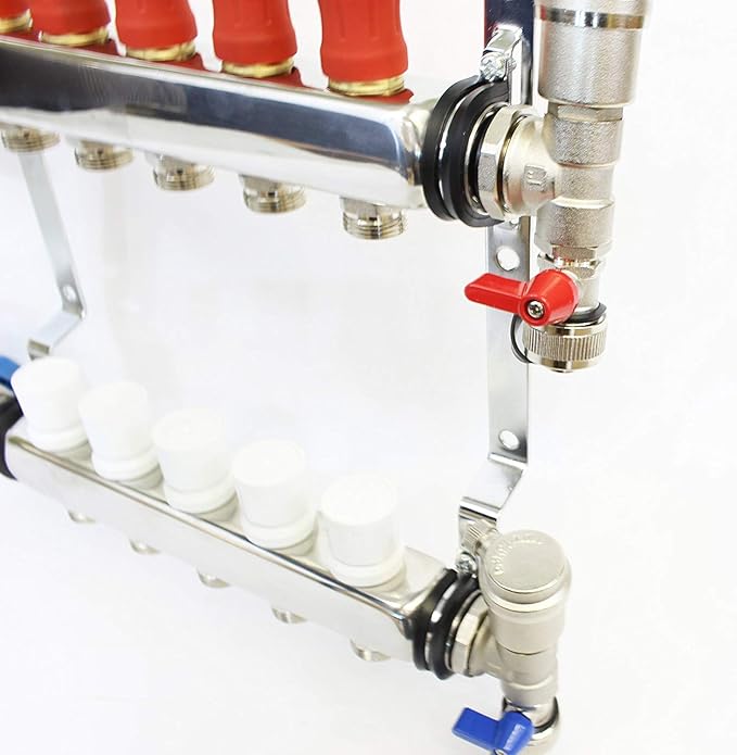 4 Loop/Branch 1/2" Pex Manifold Stainless Steel Radiant Floor Heating Set/Kit 4 Loop/Branch 1/2" Pex Manifold Stainless Steel Radiant Floor Heating Set/Kit
