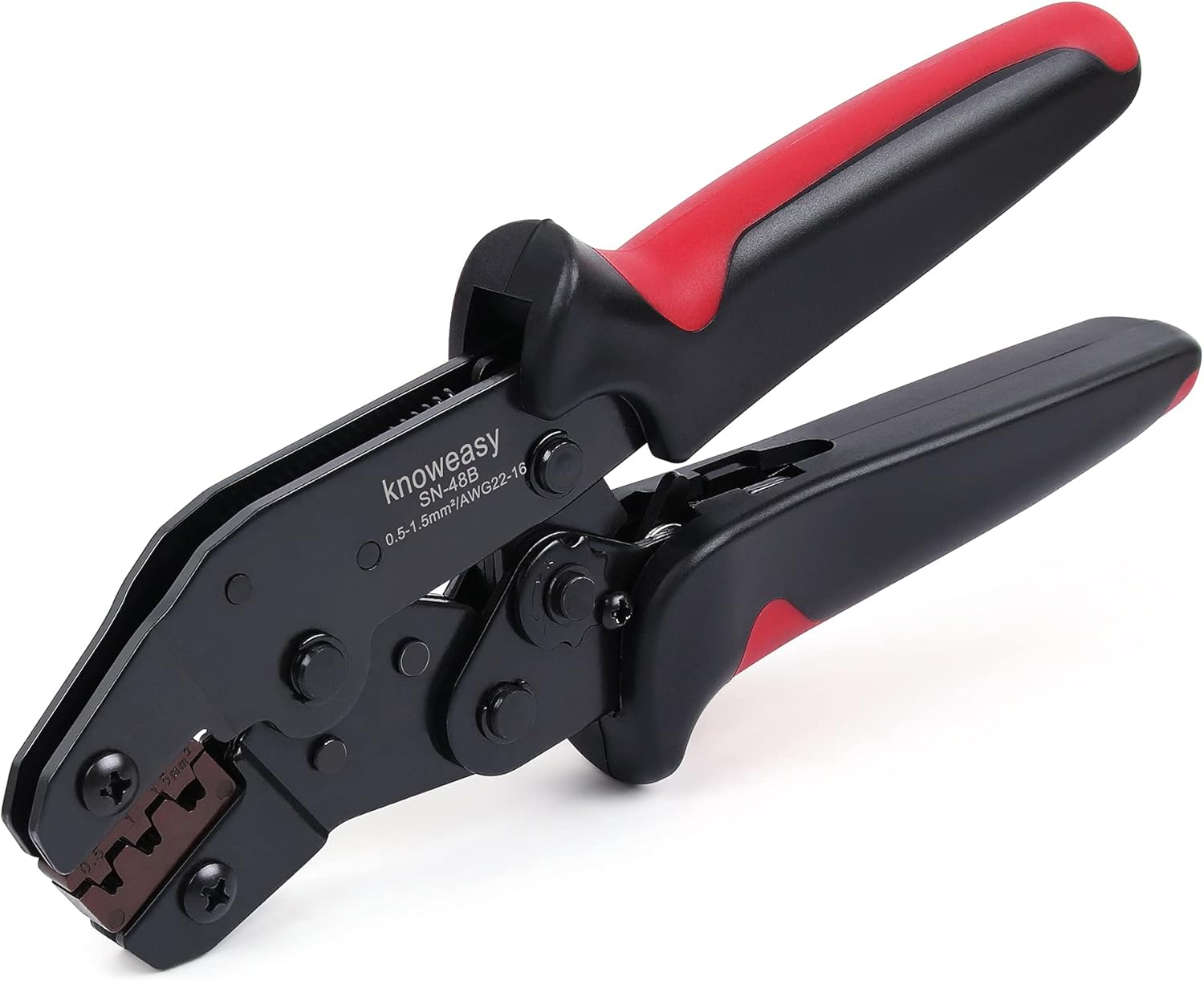 SN-48B Crimp Plier Tool 22-16AWG & 600pcs Female Spade Terminals for Dupont EW 