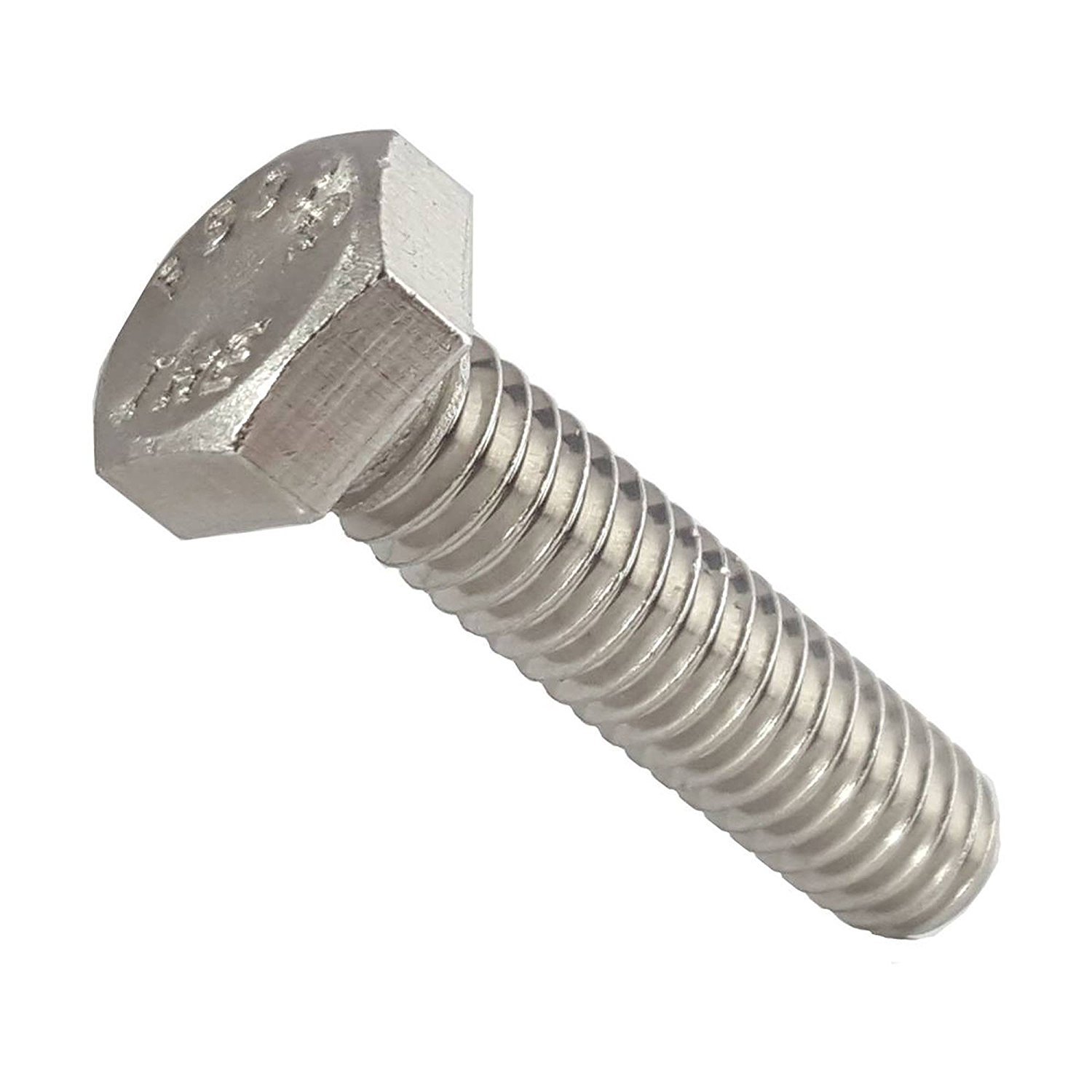 QTY 10 1/4UNF X 1" HEX HEAD SET BOLTS FULLY THREADED STAINLESS STEEL GRADE A2 