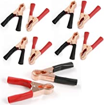 2X Red&Black Car Battery Test Lead Clip Crocodile Alligators Clamps 50A 80mm _ti 