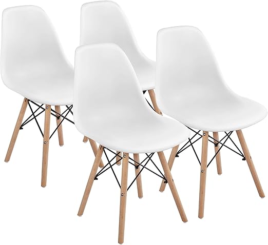 Set of 1 Dining Eiffel Chair Retro Solid Wood Legs Lounge Plastic Chair Living Set of 1 Dining Eiffel Chair Retro Solid Wood Legs Lounge Plastic Chair Living
