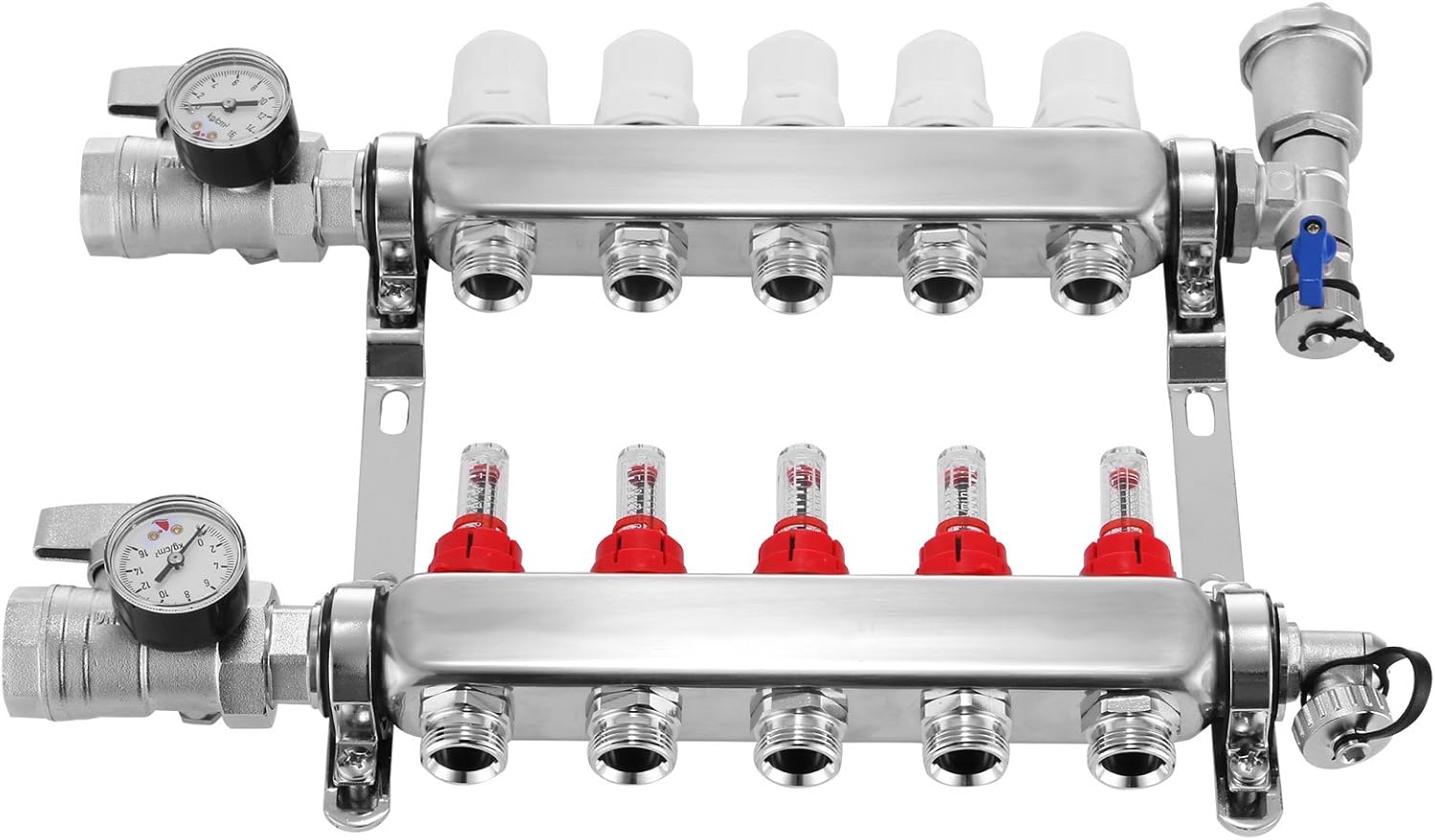 4 Loop/Branch 1/2" Pex Manifold Stainless Steel Radiant Floor Heating Set/Kit 4 Loop/Branch 1/2" Pex Manifold Stainless Steel Radiant Floor Heating Set/Kit