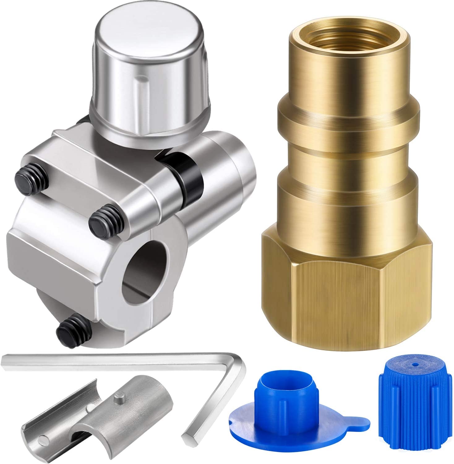 Bullet Piercing Valve Line Tap BPV31 HVAC Seals Aircon Refrigerator Tool Kit New 