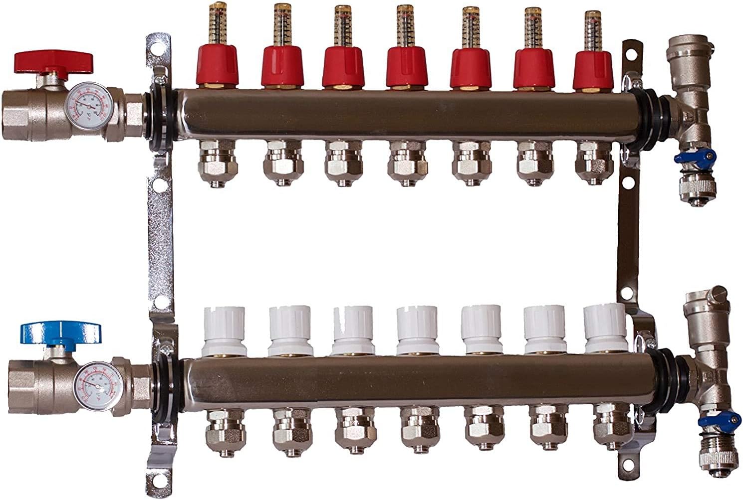 4 Loop/Branch 1/2" Pex Manifold Stainless Steel Radiant Floor Heating Set/Kit 4 Loop/Branch 1/2" Pex Manifold Stainless Steel Radiant Floor Heating Set/Kit