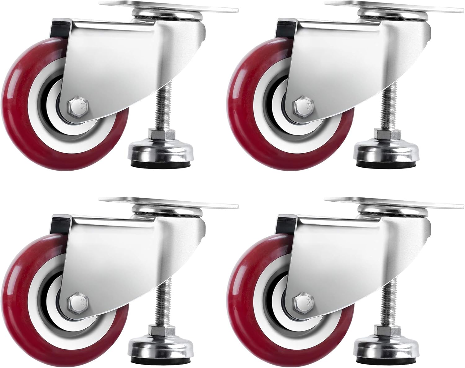 4pcs 100mm Heavy Duty Swivel Castor Wheels Trolley Furniture Caster Rubber 600kg 4pcs 100mm Heavy Duty Swivel Castor Wheels Trolley Furniture Caster Rubber 600kg