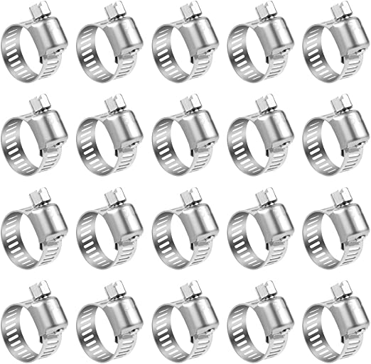 12 Hose Clips Jubilee Clamp Band Small Pipe Steel Clamps Plumbing Grip Worm Gear 