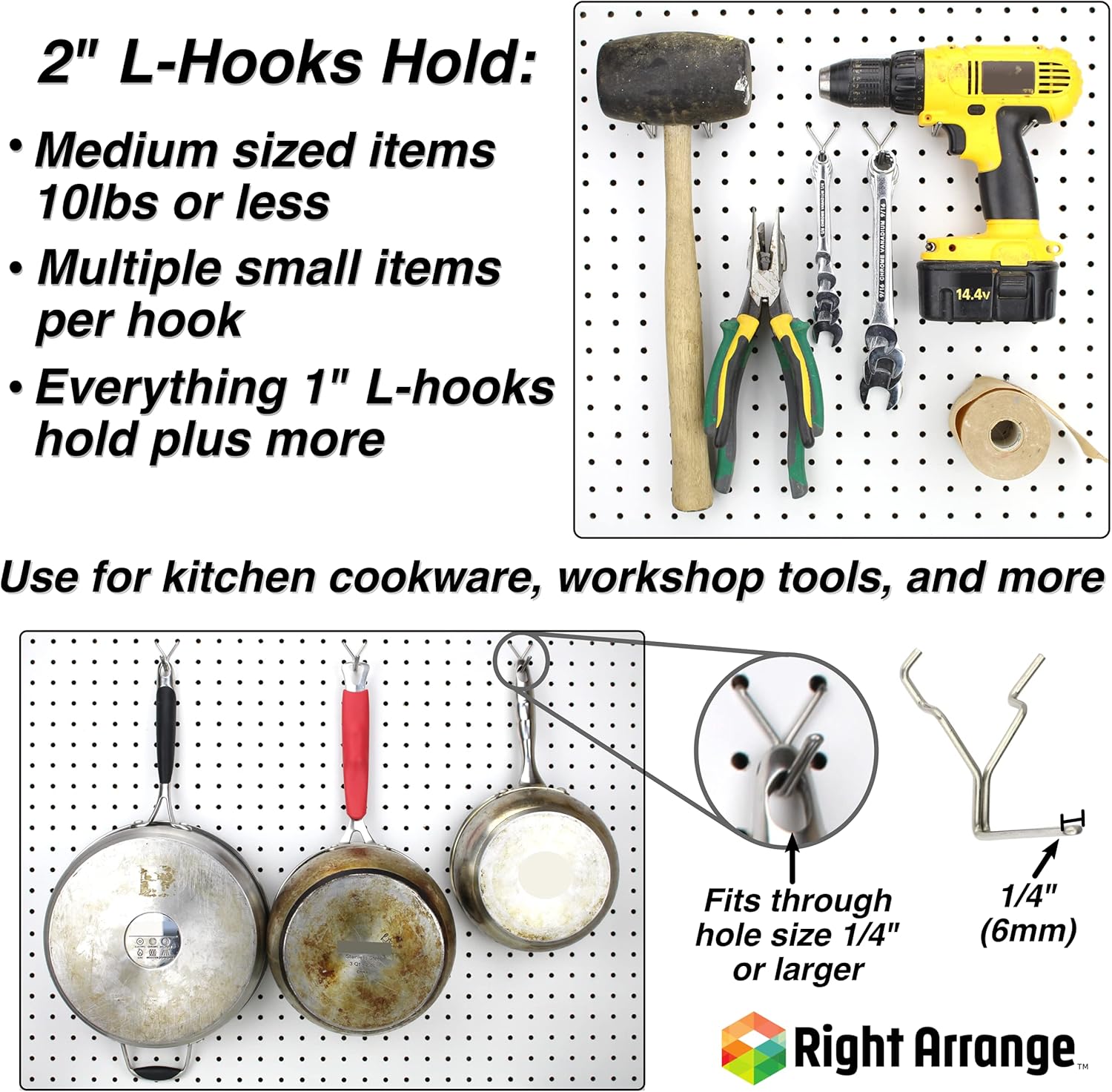 Pegboard Hooks Assortment 102Pcs Peg Hook Organization S7K7 Pegboard Hooks Assortment 102Pcs Peg Hook Organization S7K7