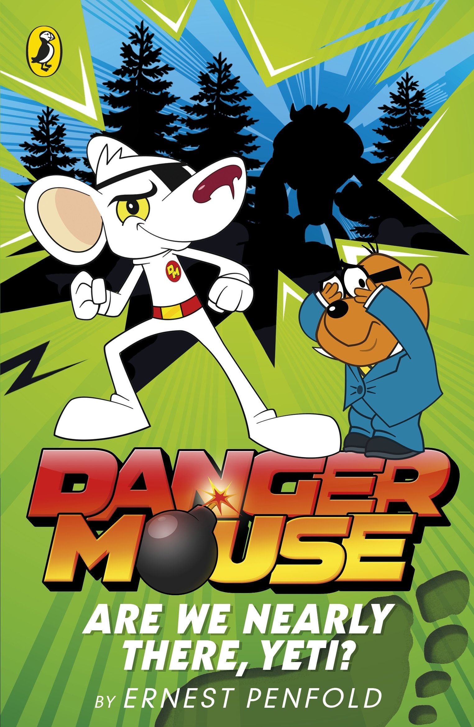 Danger Mouse & Penfold 48 Large Sticky White Paper Stickers Labels New 