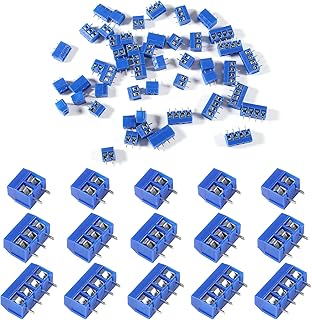 20 pieces 3 pin 5 mm pitch PCB screw Terminal Block 300V 16A AWG14-22 blue G8F8 