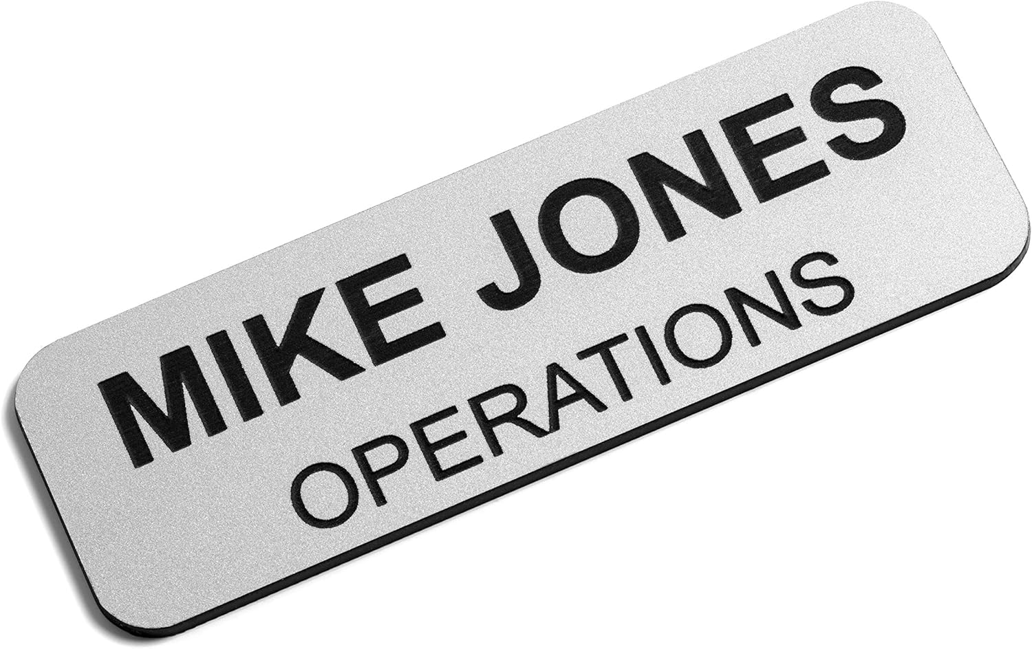 Personalised Aluminium Name Badge Staff ID With Pin Full colour print Personalised Aluminium Name Badge Staff ID With Pin Full colour print