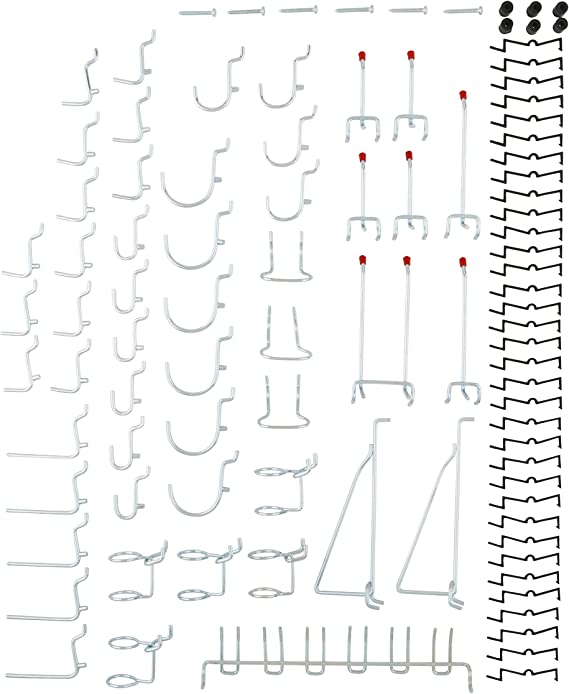 Pegboard Hooks Assortment 102Pcs Peg Hook Organization S7K7 Pegboard Hooks Assortment 102Pcs Peg Hook Organization S7K7