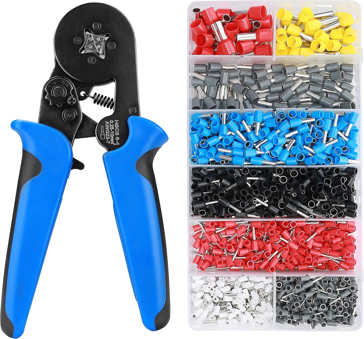 Ratchet Ferrule Crimper Plier Crimping Tool Cable Wire Electrical Terminals Kits 