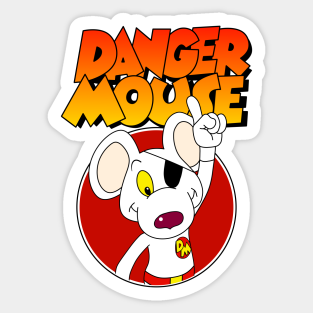 Danger Mouse & Penfold 48 Large Sticky White Paper Stickers Labels New 