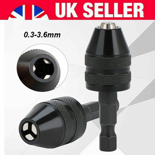 1/4" Mini Power Keyless Drill Bit Chuck Adapter Converter Conversion 0.3-3.6mm 1/4" Mini Power Keyless Drill Bit Chuck Adapter Converter Conversion 0.3-3.6mm