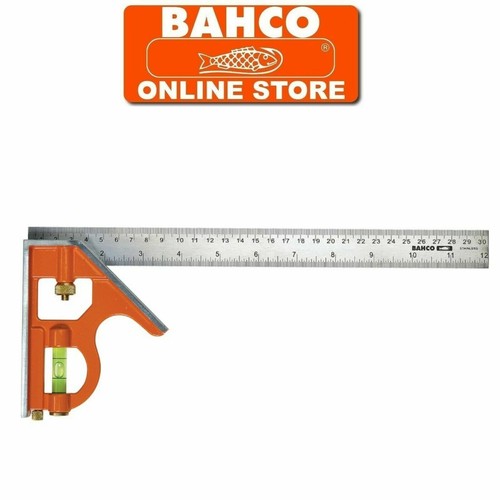 BAHCO Combination Set Square Stainless Steel Ruler CS150 CS300 CS400 BAHCO Combination Set Square Stainless Steel Ruler CS150 CS300 CS400