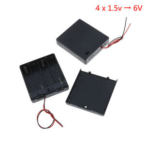 AA x 4 Battery Holder with Connection Wire Cable and On Off Switch 