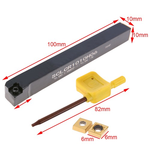 Steel SCLCR1010H06 Lathe Turning Tool Holder Boring Bar+10x CCMT0602 Inserts Box 