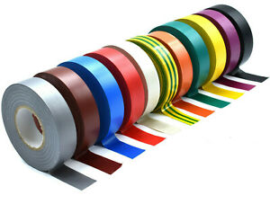 6 x ORANGE FLAME RETARDANT ELECTRICAL PVC INSULATION TAPE 19mm WIDE x 20m LONG 