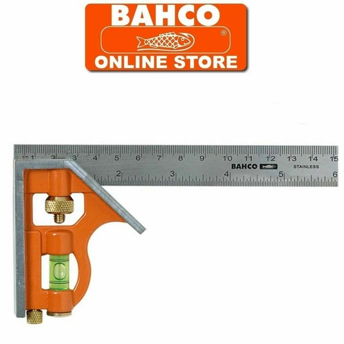 BAHCO Combination Set Square Stainless Steel Ruler CS150 CS300 CS400 BAHCO Combination Set Square Stainless Steel Ruler CS150 CS300 CS400