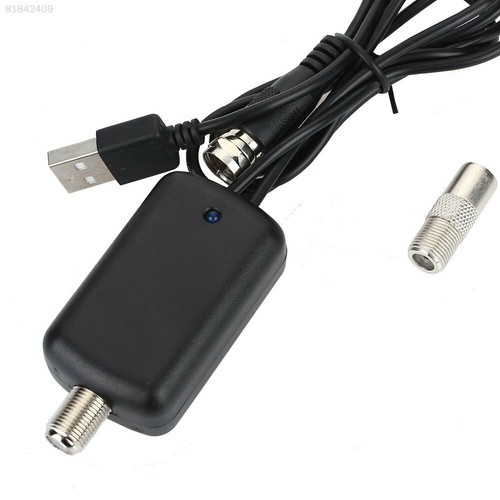 9E4F Booster Antenna Amplifier TV Signal Booster F Port/Tv Port 50 Mile HDTV 