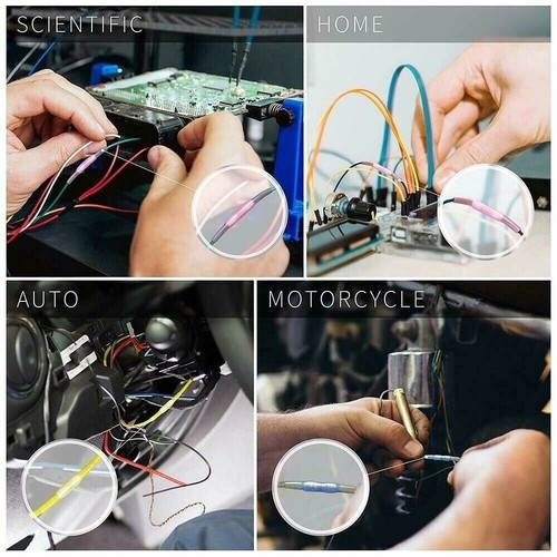 100PCS Red 22-16AWG Heat Shrink Wire Connectors Butt Splice Waterproof Terminals 100PCS Red 22-16AWG Heat Shrink Wire Connectors Butt Splice Waterproof Terminals