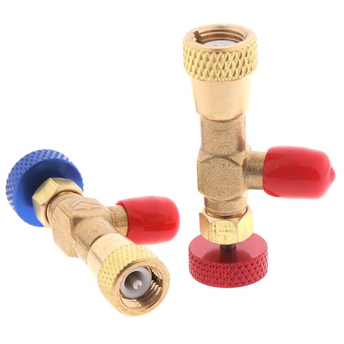 2pcs R410A R22 Refrigeration Charging Adapter for 1/4" Safety Valve ServicH WY 2pcs R410A R22 Refrigeration Charging Adapter for 1/4" Safety Valve ServicH WY