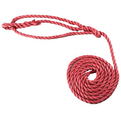 14mm Red Polypropylene Plain Show Rope Halter x 10ft Cow Sheep Horse 