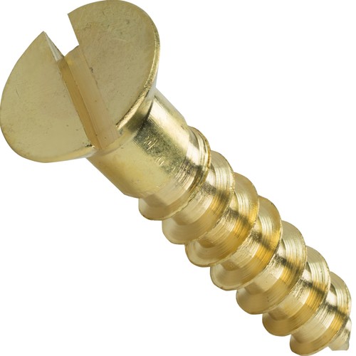 #2 x 3/8" Solid Brass Flat Head Wood Screws Slotted Drive Qty 100 #2 x 3/8" Solid Brass Flat Head Wood Screws Slotted Drive Qty 100
