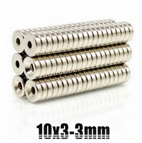 10x Ring Magnet 10 x 3 X Ø 3mm N50 Neodymium Hole Magnet Reduction Ring 