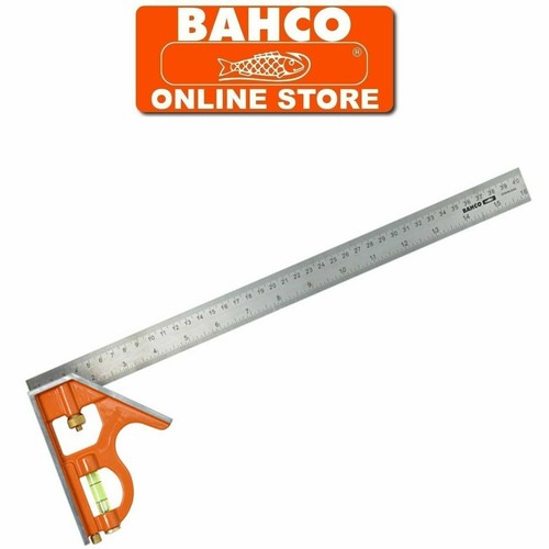 BAHCO Combination Set Square Stainless Steel Ruler CS150 CS300 CS400 BAHCO Combination Set Square Stainless Steel Ruler CS150 CS300 CS400