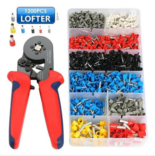Ratchet Ferrule Crimper Plier Crimping Tool Cable Wire Electrical Terminals Kits 