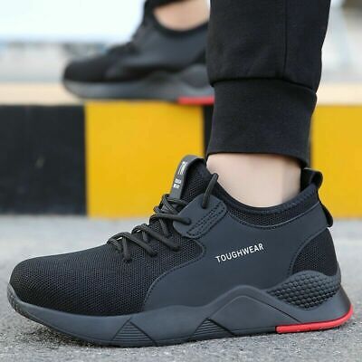 Men's Safety Shoes Steel Toe Cap Work Boots Slip On Shoes Protect Trainers KQ Men's Safety Shoes Steel Toe Cap Work Boots Slip On Shoes Protect Trainers KQ