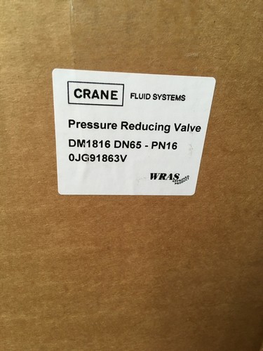 BRAND NEW & UNOPENED CRANE DN65 PN16 DM1816 PRESSURE REDUCING VALVE BRAND NEW & UNOPENED CRANE DN65 PN16 DM1816 PRESSURE REDUCING VALVE