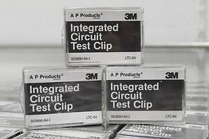 3M AP LTC-64 923690-64-I Intergrated Circuit Test Clip Lot of 3 