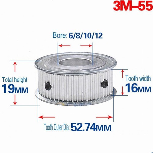3M 48T-120T Timing Belt Pulley Synchronous Wheel Gear For 15mm Width Belt New 3M 48T-120T Timing Belt Pulley Synchronous Wheel Gear For 15mm Width Belt New