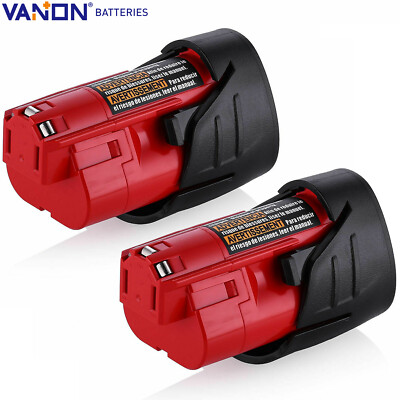 For Milwaukee M12 12V 3.5Ah Battery M12B6 M12B4 M12B2 M12 48-11-2401 48-11-2411 