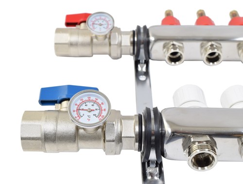 4 Loop/Branch 1/2" Pex Manifold Stainless Steel Radiant Floor Heating Set/Kit 4 Loop/Branch 1/2" Pex Manifold Stainless Steel Radiant Floor Heating Set/Kit