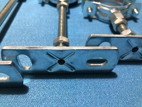 65mm 5 x down/drain pipe strong bzp steel stand off bracket clip support 68mm 65mm 5 x down/drain pipe strong bzp steel stand off bracket clip support 68mm
