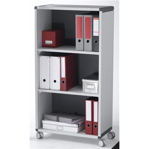 FastPaper Fast Paper Mobile 3 Compartment Bookcase Grey/Charcoal DD F381K211 
