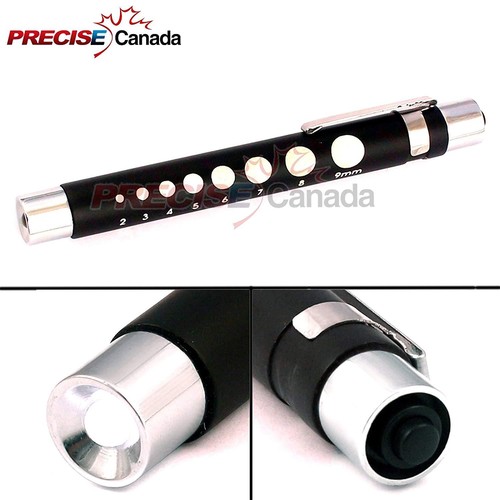 with Pupil Gauge for Nursing Medical Black with Batteries Reusable Pen Light with Pupil Gauge for Nursing Medical Black with Batteries Reusable Pen Light