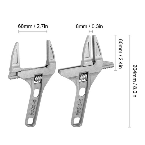 Adjustable Large Wrench 8-68mm Opening Spanner Wrench Opening Hand Tools V5N8 