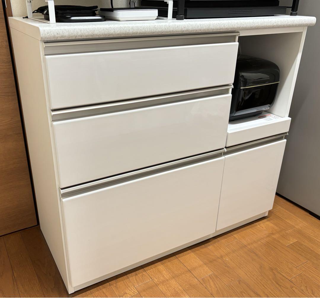 ニトリ キッチンカウンター（アルミナ2 100CT WH）