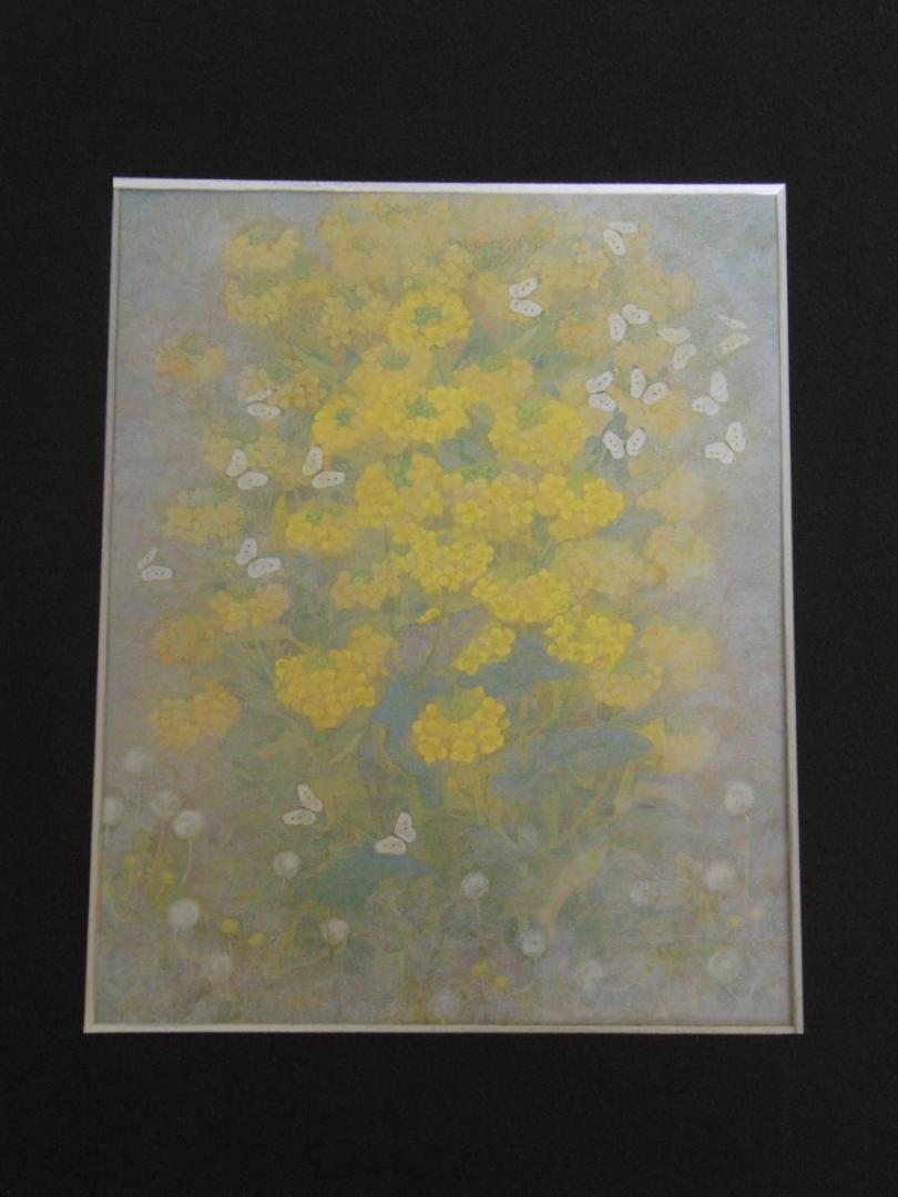 高橋淑子、【ゆく春】、希少な額装用画集より、新品額装付