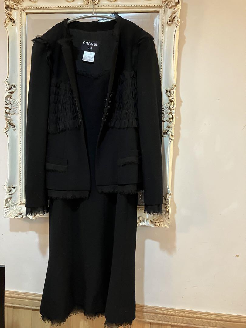 sakulaシャネル黒スーツワンピースジャケット