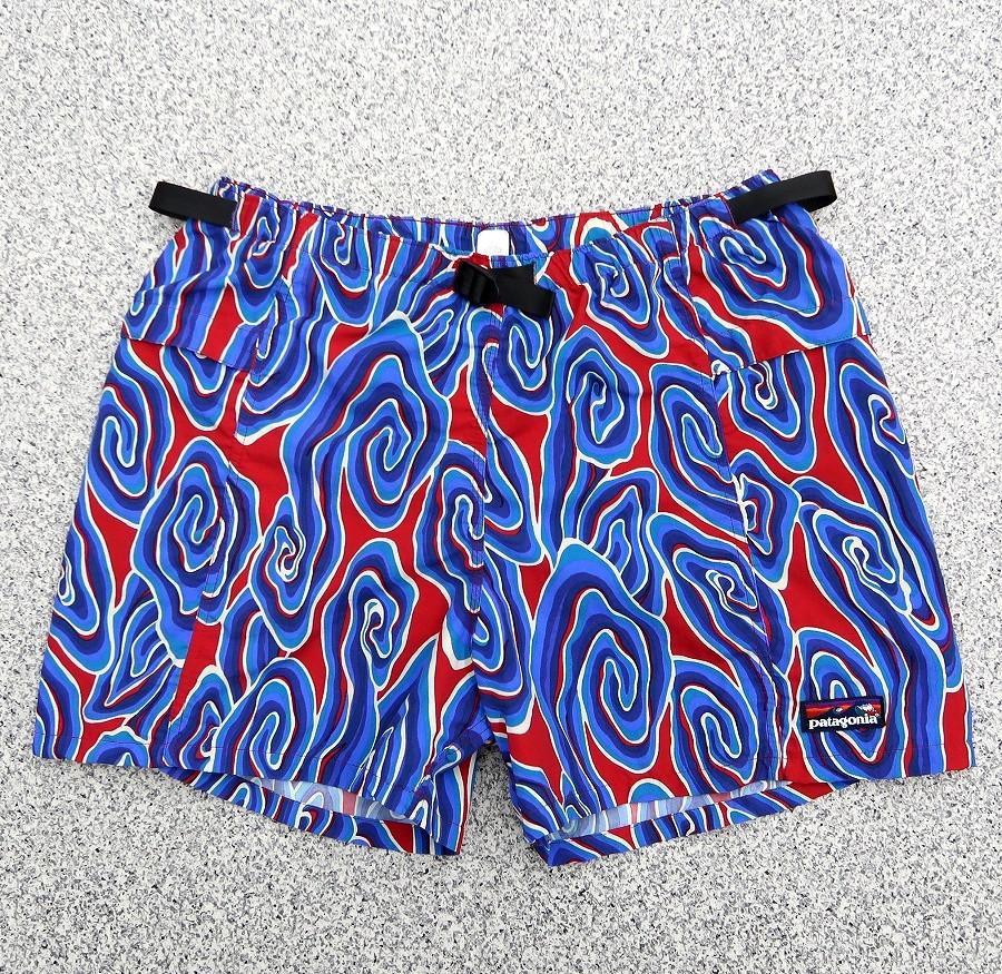 美品 L 波タグ パタゴニア 1994年 リバーショーツ JAVA 赤