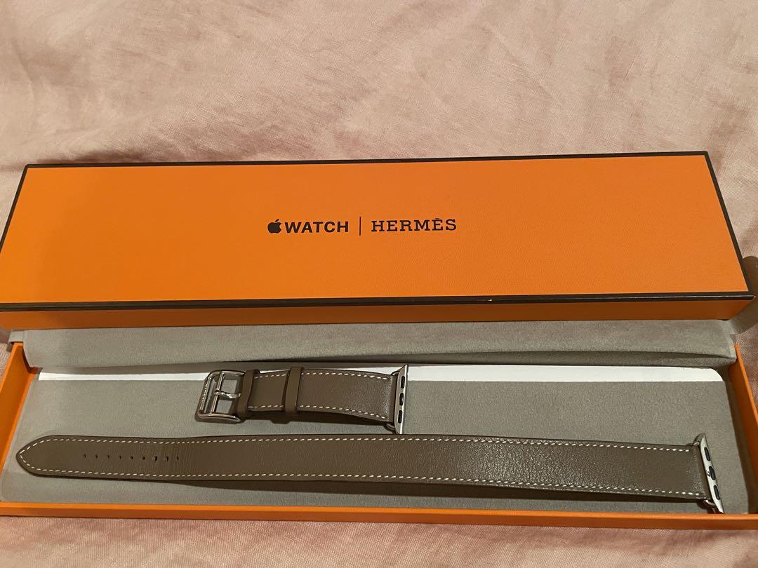 本日のみ値下げ)) Apple Watchエルメス　バンドベルトエトゥープ