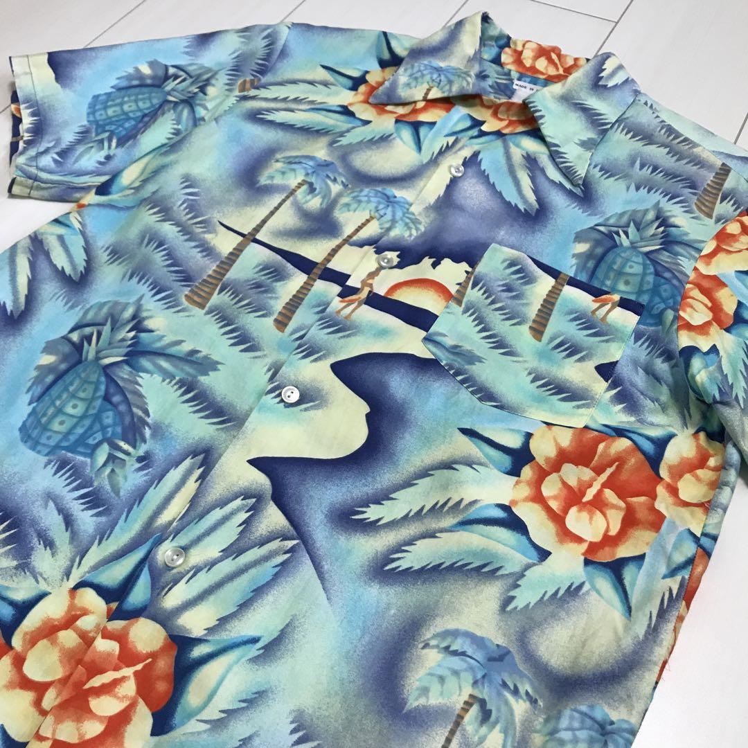 40'sビンテージ古着！MADE IN HAWAII コットンハワイアンシャツ