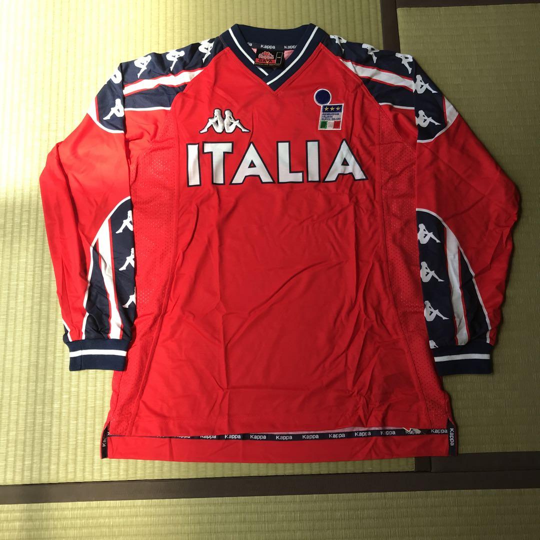 新品限定イタリア直営店購入！イタリア製kappaサッカーイタリア代表練習着L