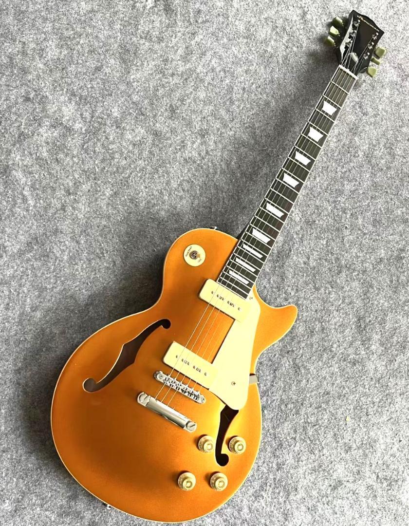 ESーレスポールタイプ　ゴールドトップボディ　P90ピックアップ　新感覚セミアコ